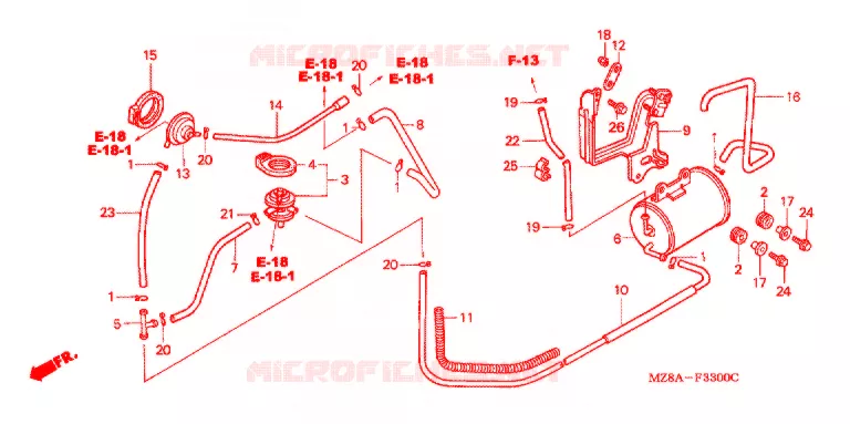 VERDAMPING BUS (AC) Honda MOTO 600 SHADOW 2004  VT600C4