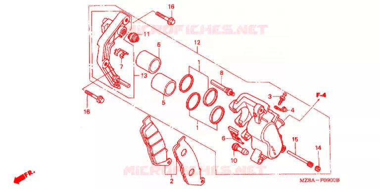 VOOR REMKLAUW Honda MOTO 600 SHADOW 2004  VT600C4