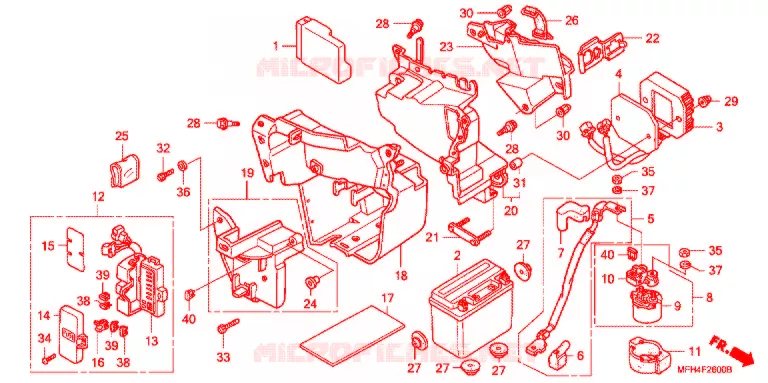 ACCU/ACCUVAK(2) Honda MOTO 600 SHADOW 2006  VT600C6