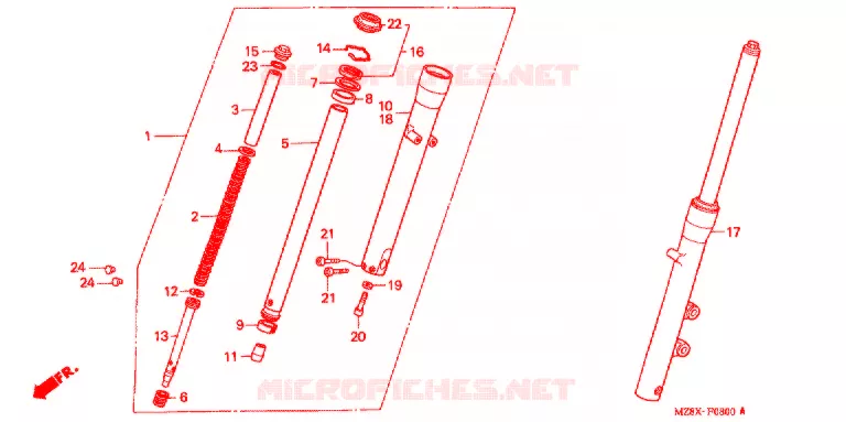 VOOR VORK Honda MOTO 600 SHADOW 1999  VT600CD2X