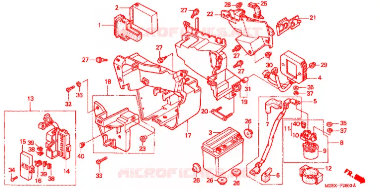 GEREEDSCHAP/ACCUVAK Honda MOTO 600 SHADOW 2000  VT600CD2Y