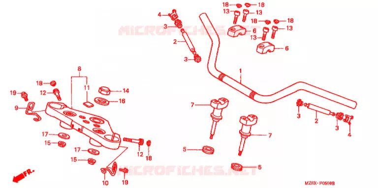 VOORREM HOOFDCILINDER Honda MOTO 600 SHADOW 2000  VT600CD2Y