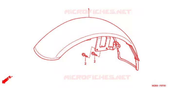 VOORSPATBORD Honda MOTO 600 SHADOW 2000  VT600CD2Y