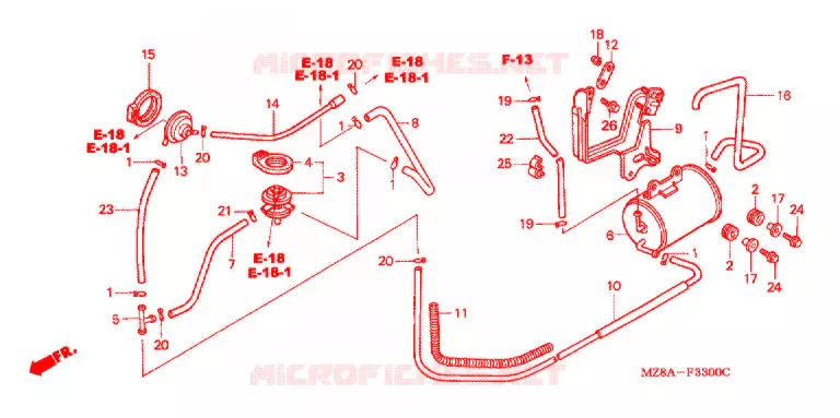 VERDAMPING BUS (AC) Honda MOTO 600 SHADOW 2005  VT600CD5