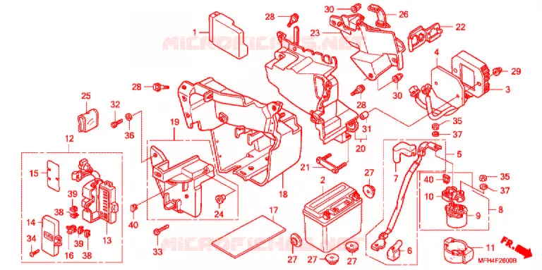 ACCU/ACCUVAK(2) Honda MOTO 600 SHADOW 2006  VT600CD6
