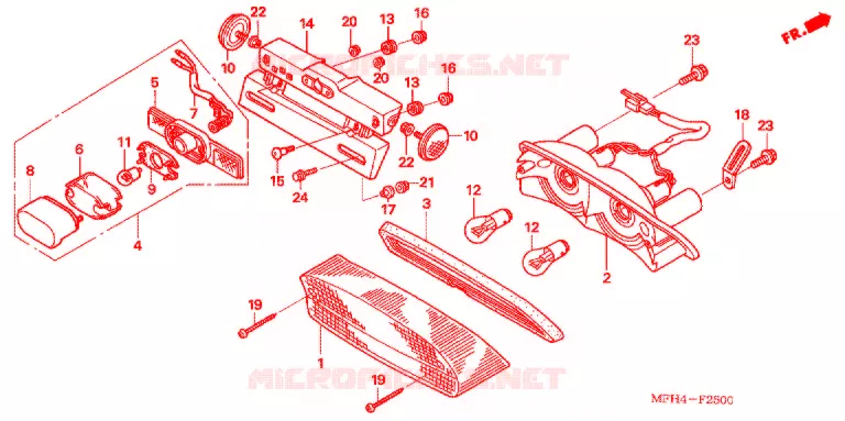 ACHTERLICHT(2) Honda MOTO 600 SHADOW 2006  VT600CD6