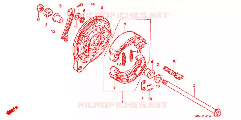 ACHTER REM PANEEL Honda MOTO 600 SHADOW 1993  VT600CDP