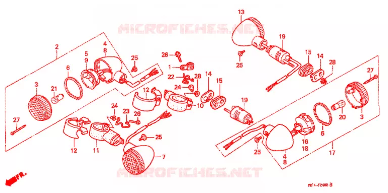 KNIPPERLICHT(2) Honda MOTO 600 SHADOW 1993  VT600CDP