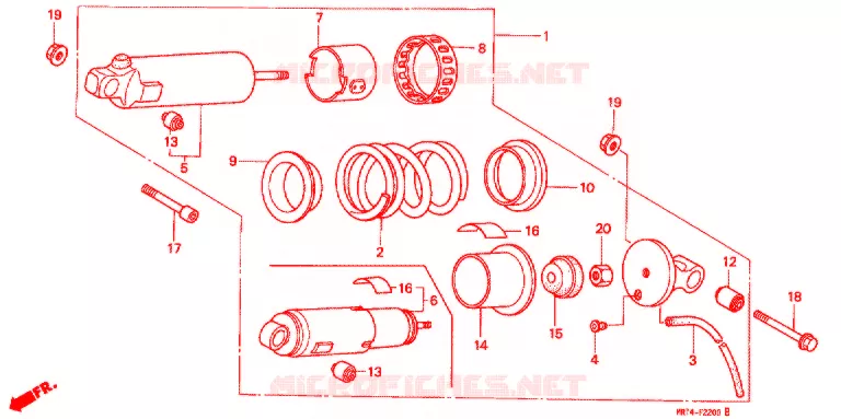 ACHTER KUSSEN(2) Honda MOTO 600 SHADOW 1993  VT600CDP