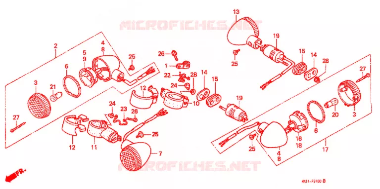 KNIPPERLICHT(2) Honda MOTO 600 SHADOW 1993  VT600CDP
