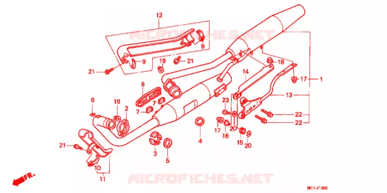 UITLAATDEMPER(2) Honda MOTO 600 SHADOW 1993  VT600CDP