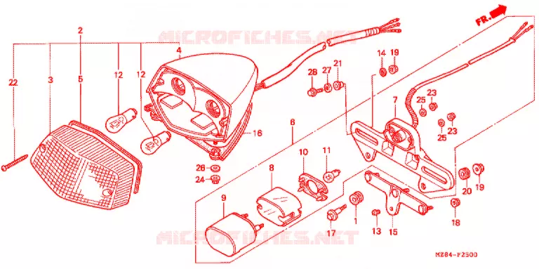 ACHTERLICHT(2) Honda MOTO 600 SHADOW 1995  VT600CDS