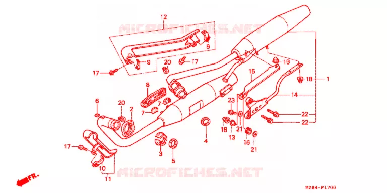 UITLAATDEMPER(2) Honda MOTO 600 SHADOW 1995  VT600CDS