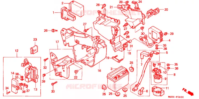 GEREEDSCHAP/ACCUVAK Honda MOTO 600 SHADOW 1995  VT600CDS