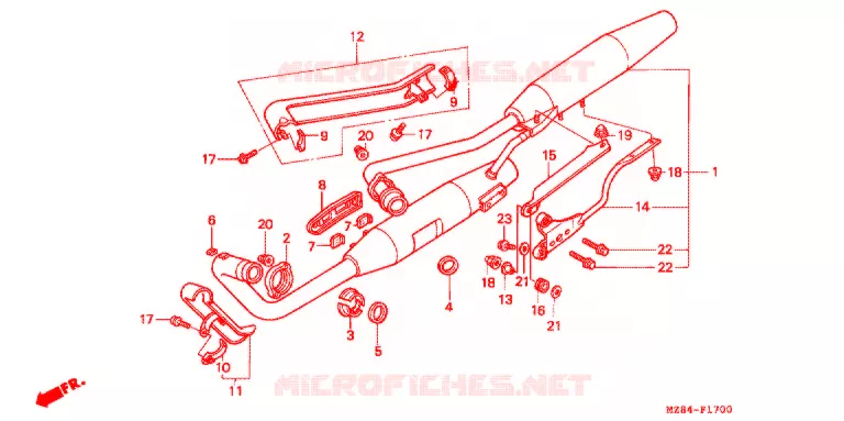 UITLAATDEMPER(2) Honda MOTO 600 SHADOW 1995  VT600CDS