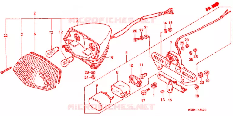 ACHTERLICHT(2) Honda MOTO 600 SHADOW 1997  VT600CDV