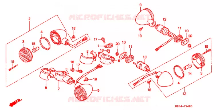 KNIPPERLICHT ('95,'96,'97) Honda MOTO 600 SHADOW 1997  VT600CDV