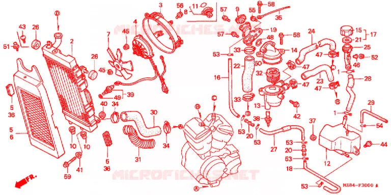 RADIATOR Honda MOTO 600 SHADOW 1997  VT600CDV