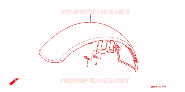 VOORSPATBORD Honda MOTO 600 SHADOW 1997  VT600CDV