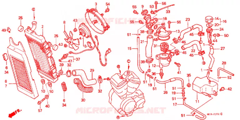 RADIATOR Honda MOTO 600 SHADOW 1989  VT600CK