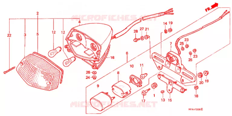 ACHTERLICHT(2) Honda MOTO 600 SHADOW 1992  VT600CN
