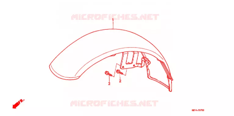 VOORSPATBORD Honda MOTO 600 SHADOW 1992  VT600CN