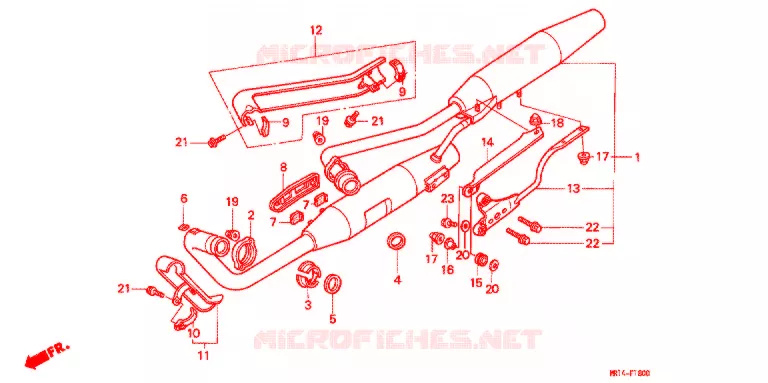 UITLAATDEMPER(2) Honda MOTO 600 SHADOW 1994  VT600CR