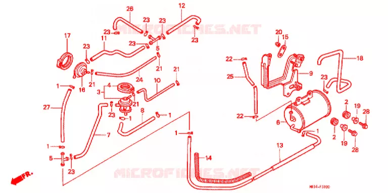 VERDAMPING BUS (AC) Honda MOTO 600 SHADOW 1994  VT600CR