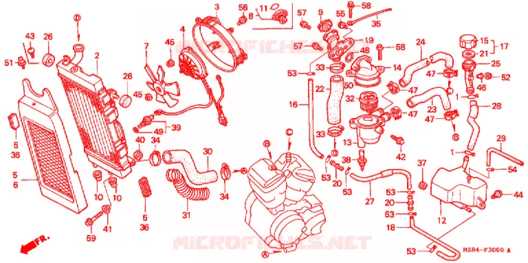 RADIATOR Honda MOTO 600 SHADOW 1995  VT600CS