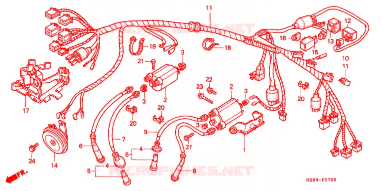 BEDRADINGSBUNDEL/ACCU Honda MOTO 600 SHADOW 1996  VT600CT