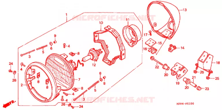 KOPLAMP Honda MOTO 600 SHADOW 1996  VT600CT
