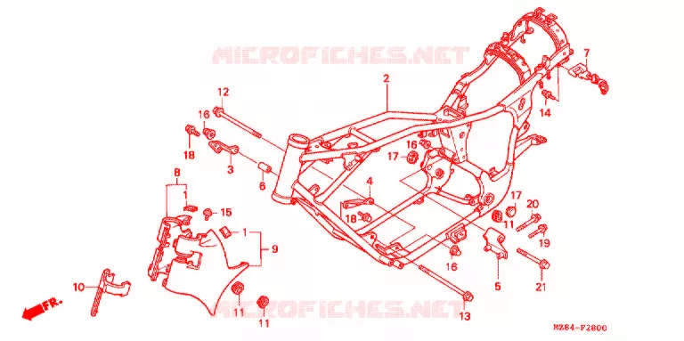 FRAME CHASSIS Honda MOTO 600 SHADOW 1997  VT600CV