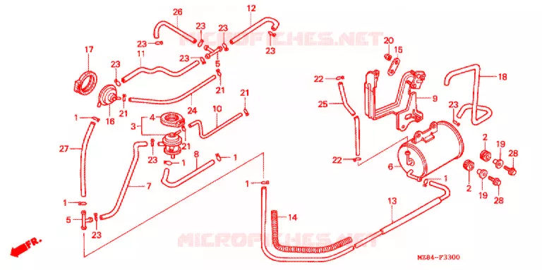 VERDAMPING BUS Honda MOTO 600 SHADOW 1997  VT600CV