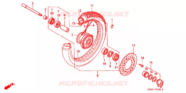 VOOR WIEL Honda MOTO 600 SHADOW 1999  VT600CX