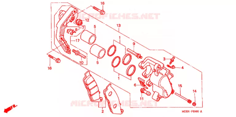 VOOR REMKLAUW Honda MOTO 600 SHADOW 2000  VT600CY