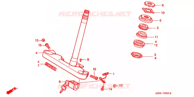 STURING STANG/BOVENSTE BRUG Honda MOTO 600 SHADOW 2000  VT600CY