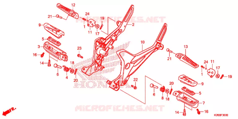 OPSTAP/PEDAAL Honda MOTO 125 GROM 2013  MSX125D