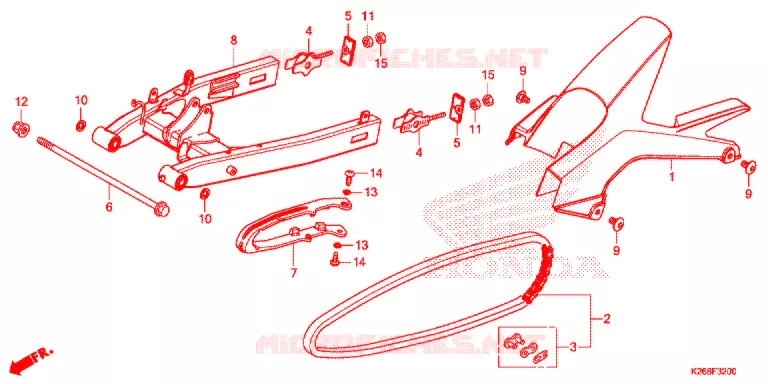 ZWAAI-ARM/KETTINGKAST Honda MOTO 125 GROM 2013  MSX125D