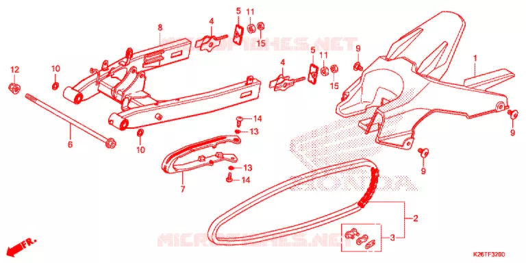 ZWAAI-ARM/KETTINGKAST Honda MOTO 125 GROM 2017  MSX125G