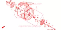 ACHTER WIEL (1) voor Honda NSR 80 1988