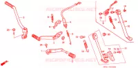HOOFD STANDAARD/REMPEDAAL (1) voor Honda NSR 80 1991