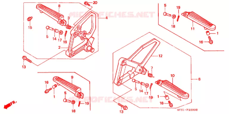 OPSTAP/PEDAAL Honda MOTO 80 NSR 1994  NSR80R