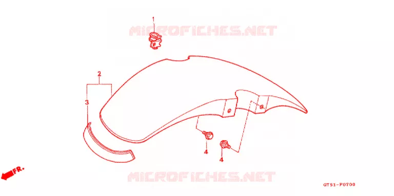 VOORSPATBORD Honda MOTO 80 NSR 1996  NSR80S