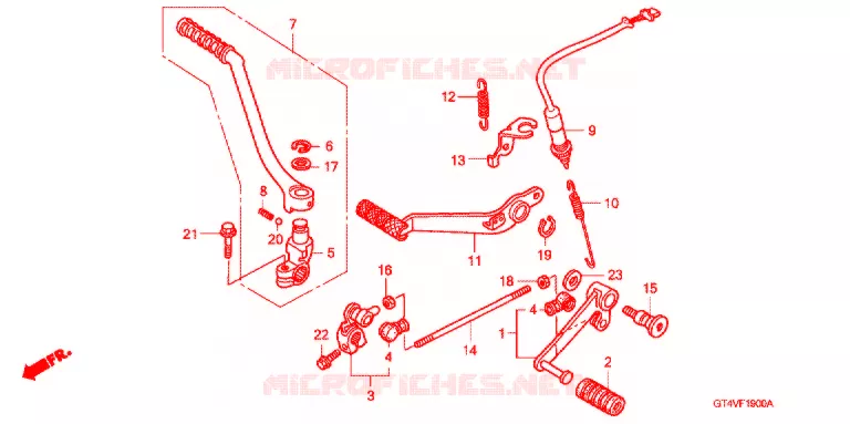 PEDAAL/KICKSTARTER ARM Honda MOTO 80 NSR 1998  NSR80V