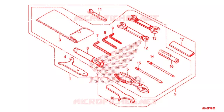 GEREEDSCHAP/ACCUVAK Honda MOTO 750 SHADOW 2017  VT750CG