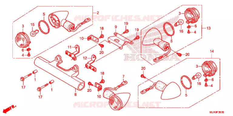 KNIPPERLICHT(2) Honda MOTO 750 SHADOW 2017  VT750CG