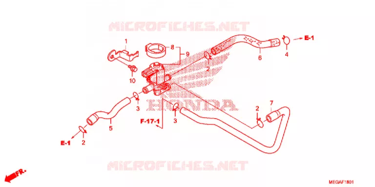 GAS RECYCLINGSYSTEEM (VT750CA'10/CS) Honda MOTO 750 SHADOW 2010  VT750CSA