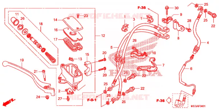 REMPOMP VOOR Honda MOTO 750 SHADOW 2010  VT750CSA