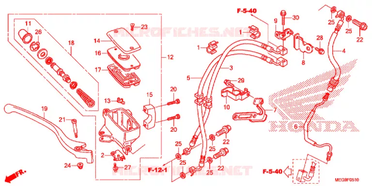 REMPOMP VOOR (VT750CS) Honda MOTO 750 SHADOW 2011  VT750CSB
