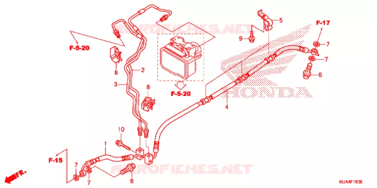 ACHTER REM SLANG  Honda MOTO 750 SHADOW 2012  VT750CSC